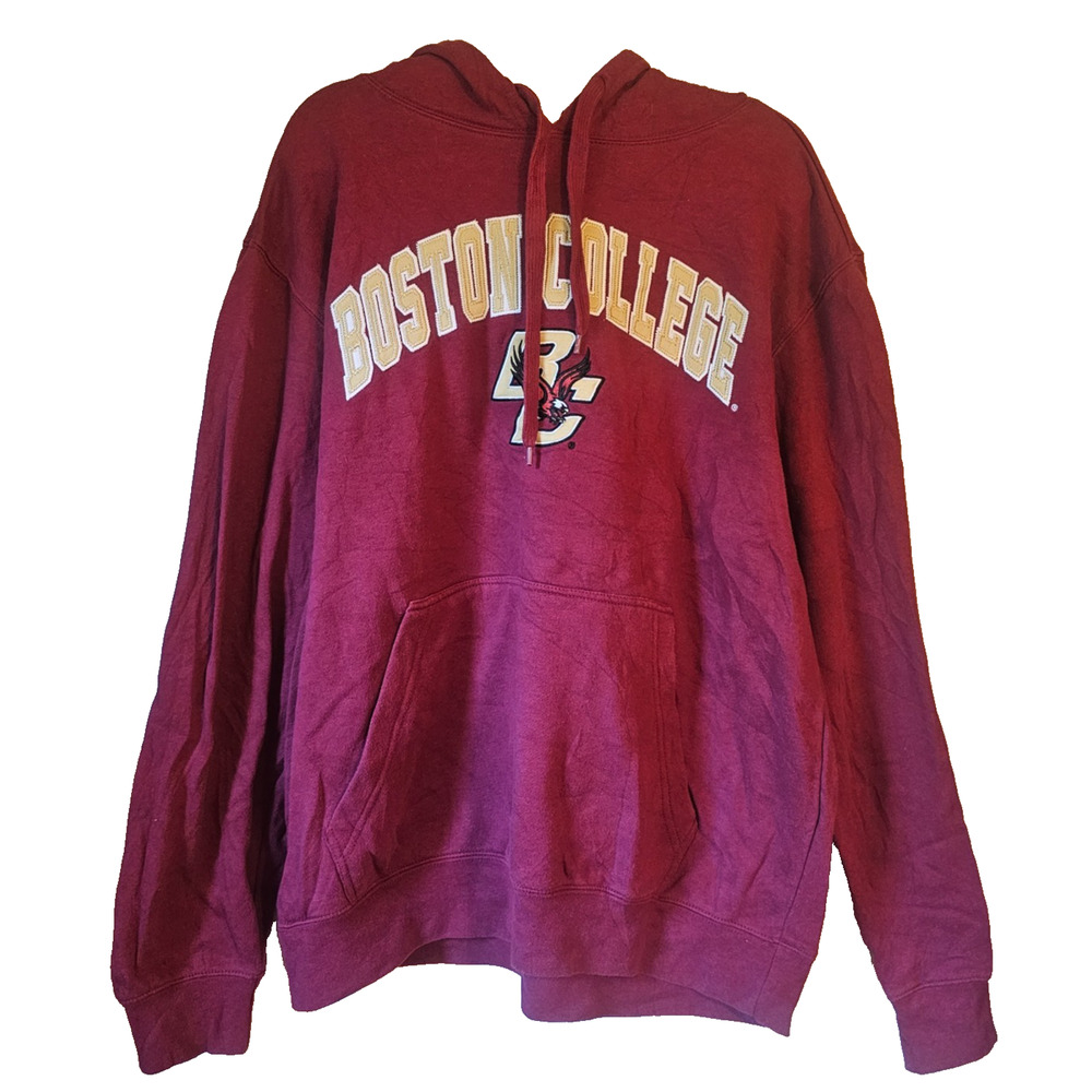 Boston College Eagles Hoodie Sweatshirt Maroon Pullover NCAA C5 Men’s Medium